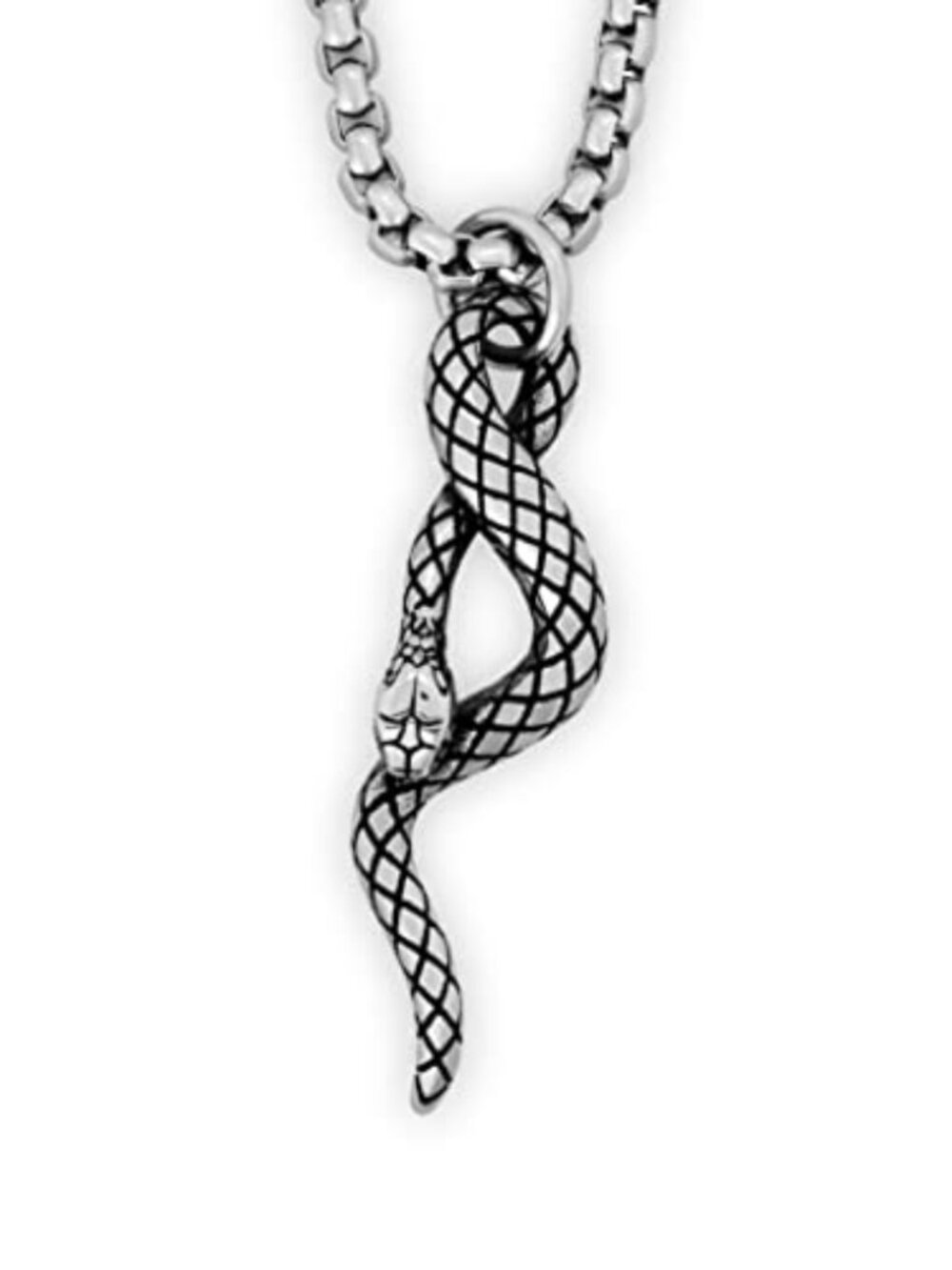 Stainless Steel Nail Cross Pendant Box Chain Necklace
